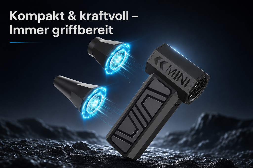 Mini Turbo Jet Lüfter – Kabelloser Druckluft-Reiniger mit USB-C | 3 Stufen